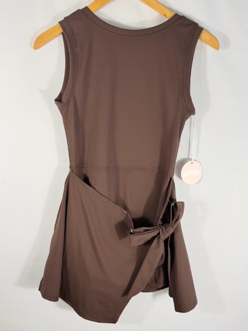 Posie Active Athletic Wrap Dress Chocolate NWT Tennis Golf Pickleball Dress